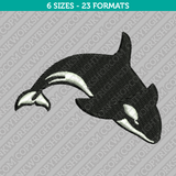 Killer Whale Embroidery Design