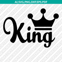 King Queen Prince Princess SVG Vector Silhouette Cameo Cricut Cut File  Dxf Eps Clipart Png