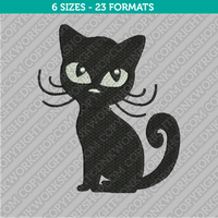 Cute Cat Embroidery Design - 6 Sizes - INSTANT DOWNLOAD