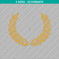 Laurel Wreath Embroidery Design