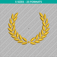 Laurel Wreath Embroidery Design