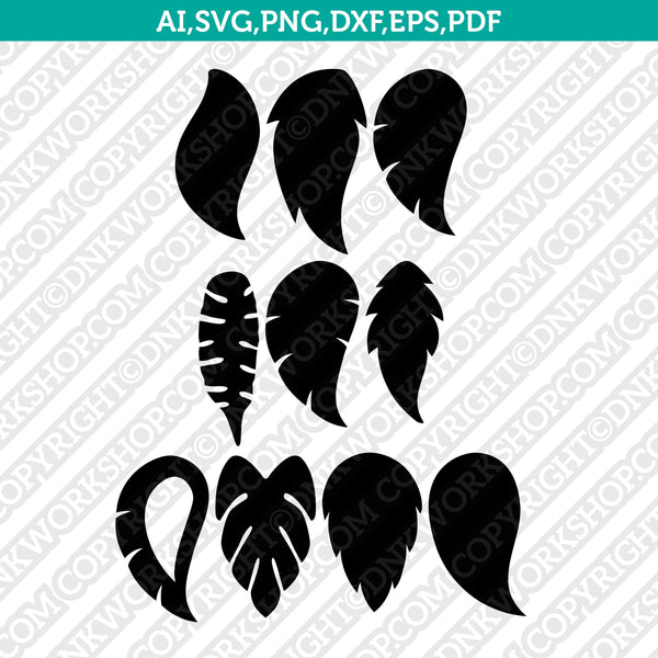 clover leaf silhouette earring, shamrock, fashion free svg file - SVG Heart