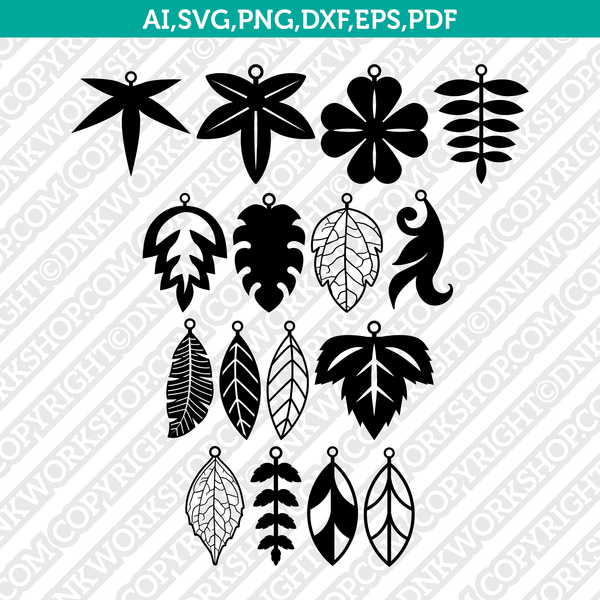 Fall Leaf Earrings SVG for Glowforge or Laser Cutter