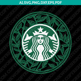 Leaf Leaves Starbucks SVG Tumbler Cold Cup Cut File Silhouette Cricut Cameo Decal Sticker
