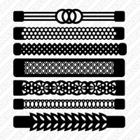 Leather Bracelet Template SVG Laser Cut File