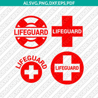 LifeGuard Life Guard SVG Red Cross Silhouette Cameo Cricut Cut File Clipart Png Eps Dxf Vector