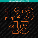 Light Neon Numbers Printable SVG Cut File Cricut Silhouette Cameo Clipart Png Eps Dxf Vector