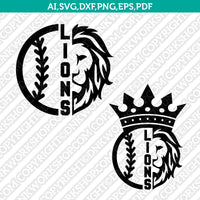 Lions Baseball SVG Vector Silhouette Cameo Cricut Cut File Clipart Eps Png Dxf