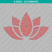 Lotus Flower Machine Embroidery Design