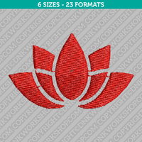 Lotus Flower Machine Embroidery Design