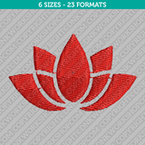 Lotus Flower Machine Embroidery Design