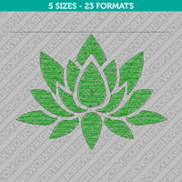 Lotus Flower Embroidery Design