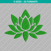 Lotus Flower Embroidery Design