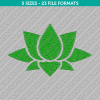 Lotus Flower Yoga Embroidery Design - 5 Sizes - INSTANT DOWNLOAD