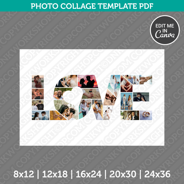 Love Photo Collage Canva PDF