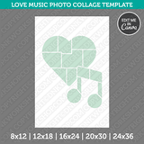 Love Music Photo Collage Template Canva PDF