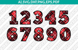 Lumberjack Flannel Plaid Numbers first second third fourth fifth 1st 2nd 3rd 4th 5th birthday party SVG Cricut Cut File Clipart Dxf Png Eps Vector