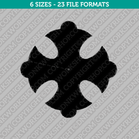 Maltese Cross Machine Embroidery Design - 6 Sizes - INSTANT DOWNLOAD 