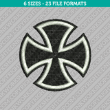 Maltese Cross Embroidery Design - 6 Sizes - INSTANT DOWNLOAD 