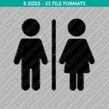 Man and Woman Symbol Restroom Embroidery Design - 6 Sizes - INSTANT DOWNLOAD 