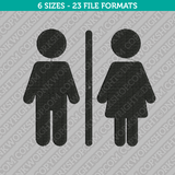 Man and Woman Symbol Restroom Embroidery Design - 6 Sizes - INSTANT DOWNLOAD 