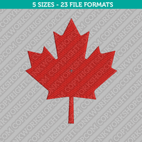 Maple Leaf Embroidery Design - 5 Sizes - INSTANT DOWNLOAD 