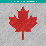 Maple Leaf Embroidery Design - 5 Sizes - INSTANT DOWNLOAD 