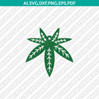 Marijuana Earring Template Laser Cut File Vector Clipart SVG Png Dxf Pdf Eps