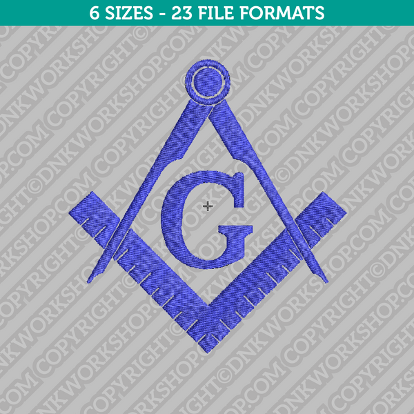 Masonic Embroidery Design - 6 Sizes - INSTANT DOWNLOAD 