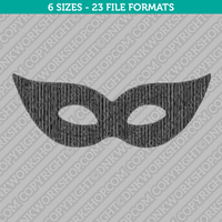 Masquerade Mask Embroidery Design - 6 Sizes - INSTANT DOWNLOAD 