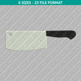 Meat Knife Butcher Knife Embroidery Design - 6 Sizes - INSTANT DOWNLOAD 