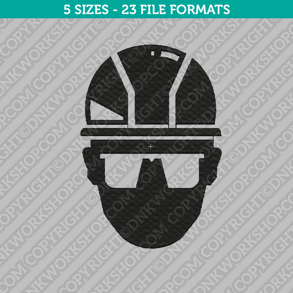 Mechanical Engineering Helmet Embroidery Design - 5 Sizes - INSTANT DOWNLOAD 