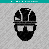 Mechanical Engineering Helmet Embroidery Design - 5 Sizes - INSTANT DOWNLOAD 