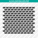 Michael Kors MK Fashion Pattern SVG Cut File Cricut Silhouette Cameo Clipart Png Eps Dxf Vector