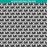 Michael Kors MK Fashion Pattern SVG Cut File Cricut Silhouette Cameo Clipart Png Eps Dxf Vector