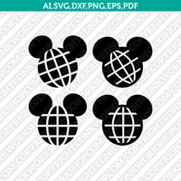 Mickey Epcot SVG Cricut Cut File Silhouette Cameo Clipart Png Eps Dxf Vector