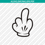 Mickey Fuck  SVG Vector Silhouette Cameo Cricut Cut File Clipart Eps Dxf Png