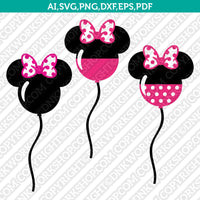 Mickey Minnie Balloons Birthday Party SVG Vector Cricut Cut File Clipart Png Eps Dxf