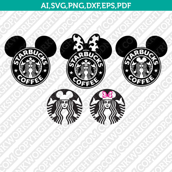 Disney Starbucks svg, Mickey Mouse Starbucks Minnie Mouse Starbucks Sv –  Main St Magic Shop