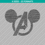 Mickey Mouse Avengers Embroidery Design