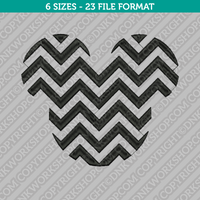 Mickey Mouse Chevron Embroidery Design - 6 Sizes - INSTANT DOWNLOAD 