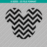 Mickey Mouse Chevron Embroidery Design - 6 Sizes - INSTANT DOWNLOAD 