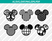 Mickey Mouse Earring svg Minnie Mouse Pendant Faux Leather Template Disney SVG Cricut Laser Cut File Clipart Png Eps Dxf Vector