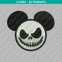 Mickey Mouse Jack Skellington Halloween Embroidery Design