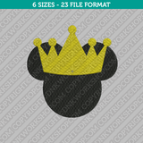 Mickey Mouse King Embroidery Design - 6 Sizes - INSTANT DOWNLOAD  - 6 Sizes - INSTANT DOWNLOAD 