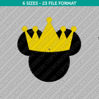 Mickey Mouse King Embroidery Design - 6 Sizes - INSTANT DOWNLOAD  - 6 Sizes - INSTANT DOWNLOAD 