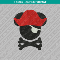 Mickey Mouse Pirate Embroidery Design - 6 Sizes - INSTANT DOWNLOAD 