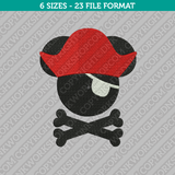 Mickey Mouse Pirate Embroidery Design - 6 Sizes - INSTANT DOWNLOAD 