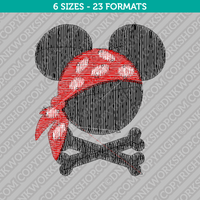 Mickey Pirate Embroidery Design