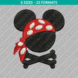 Mickey Pirate Embroidery Design